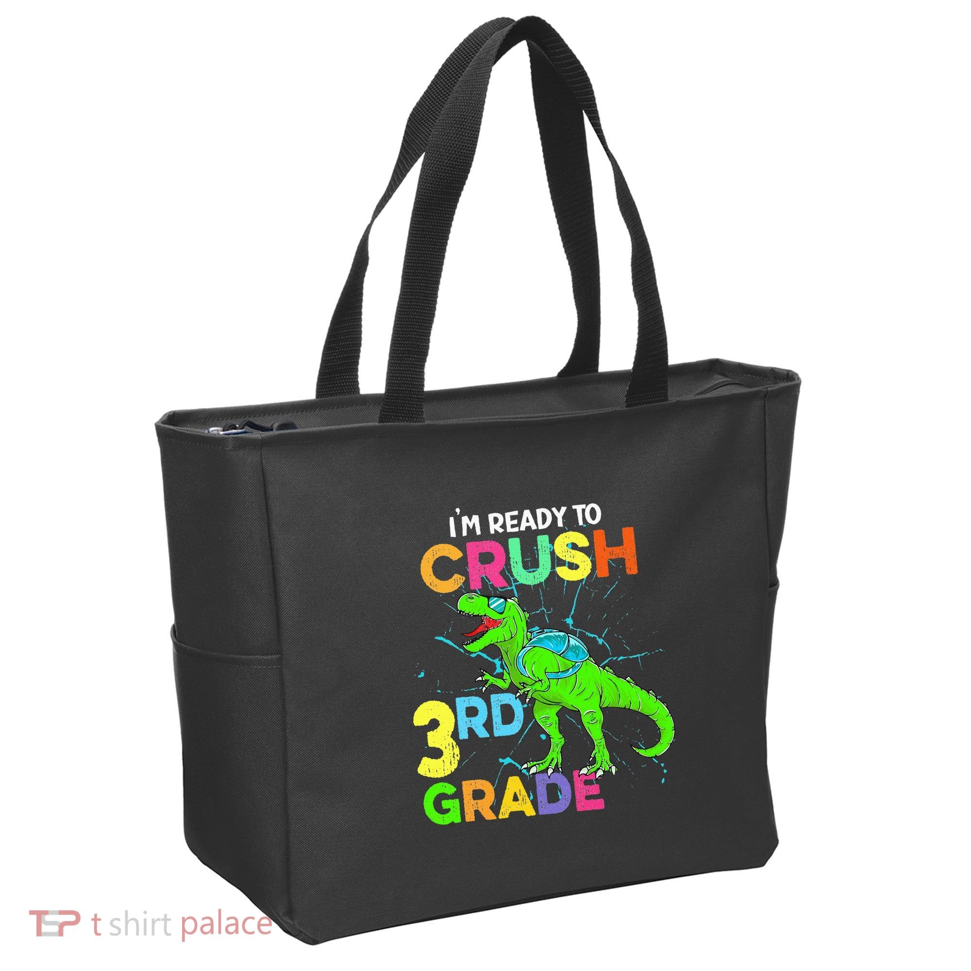 I'm Ready To Crush 3rd Grade Dinosaur Back To School Tote Bag