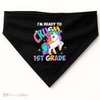 Im Ready To Crush 1st Grade Unicorn Back To School USA-Made Doggie Bandana thumb 0