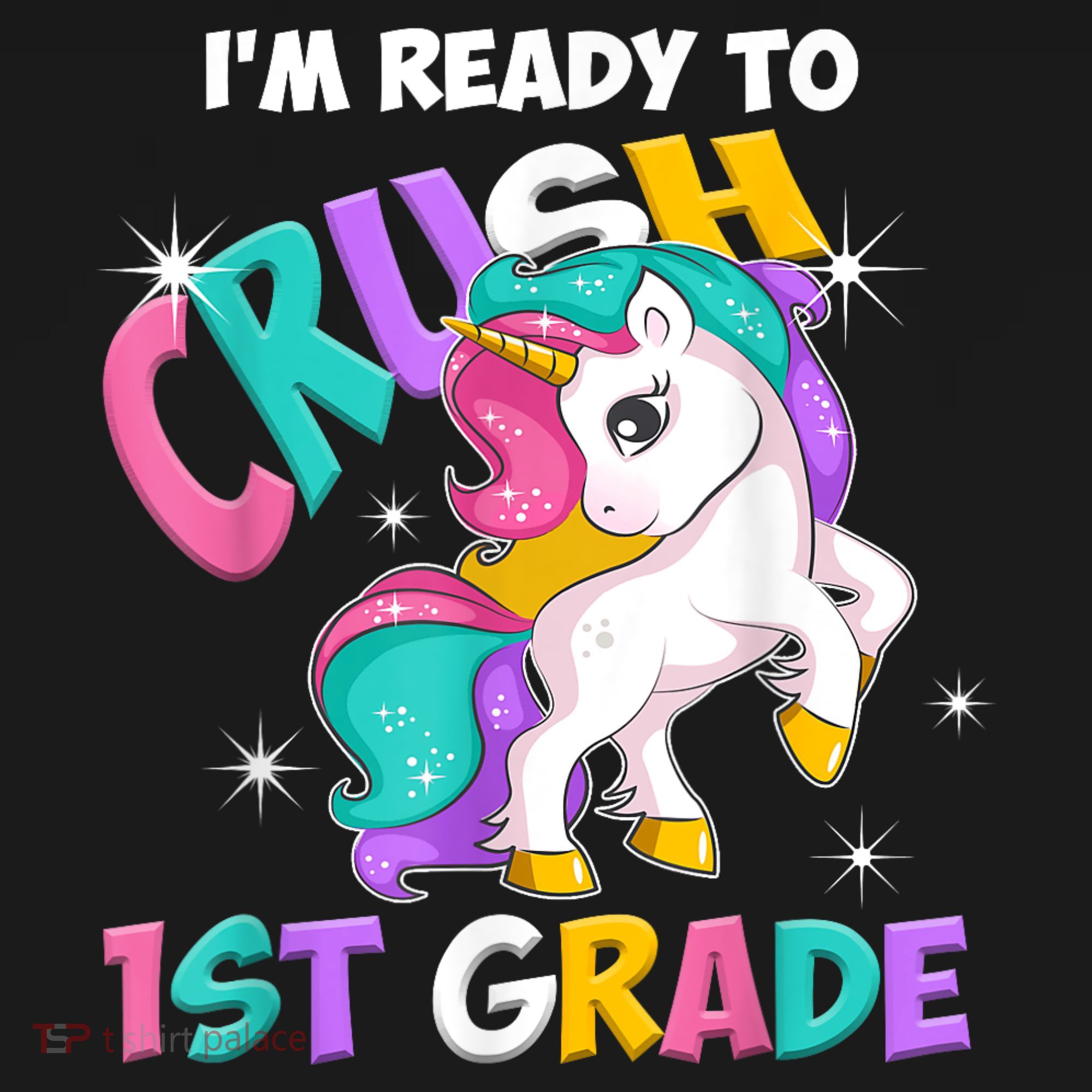 Im Ready To Crush 1st Grade Unicorn Back To School Women's Hoodie