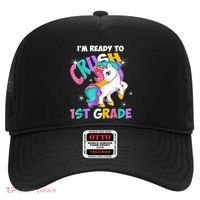 Im Ready To Crush 1st Grade Unicorn Back To School Hat thumb 0