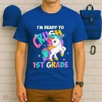 Im Ready To Crush 1st Grade Unicorn Back To School T-Shirt thumb 6