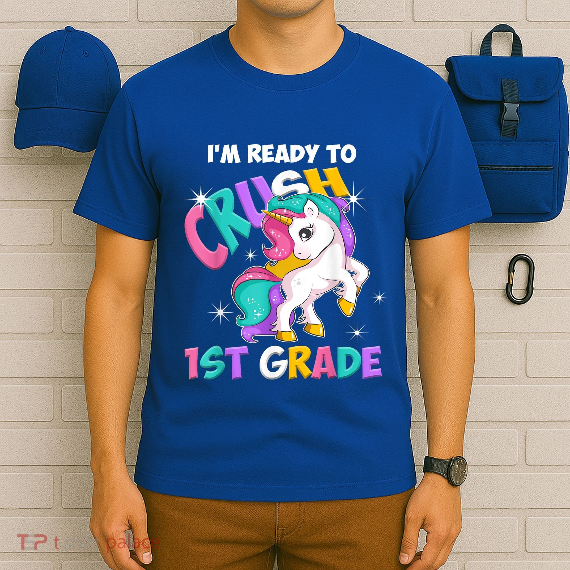 Im Ready To Crush 1st Grade Unicorn Back To School T-Shirt