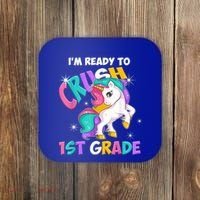 Im Ready To Crush 1st Grade Unicorn Back To School Coaster thumb 0