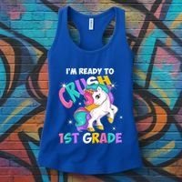 Im Ready To Crush 1st Grade Unicorn Back To School Women's Tank Top thumb 3