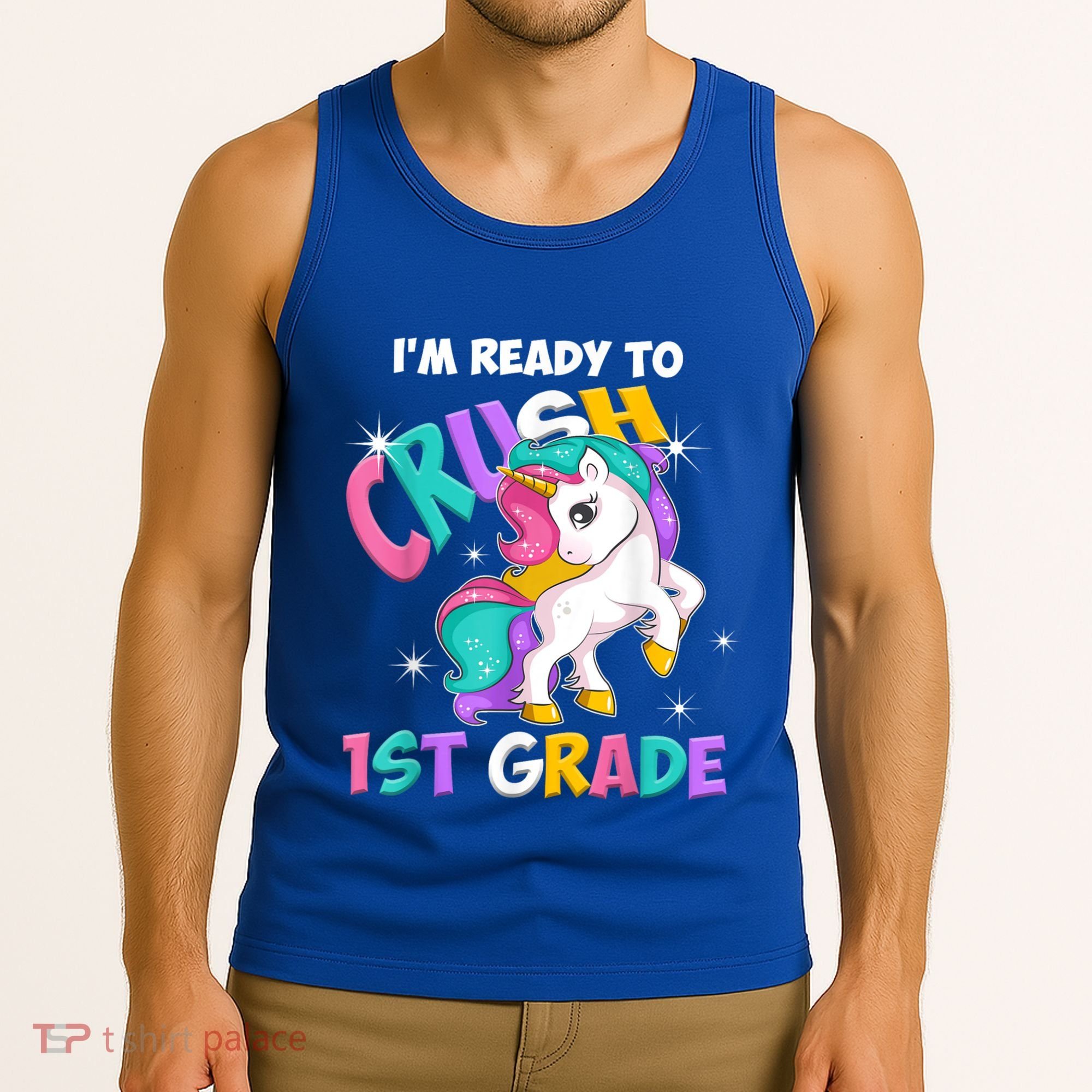 Im Ready To Crush 1st Grade Unicorn Back To School Tank Top