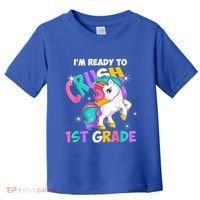 Im Ready To Crush 1st Grade Unicorn Back To School Toddler T-Shirt thumb 0