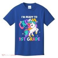 Im Ready To Crush 1st Grade Unicorn Back To School Kids T-Shirt thumb 0