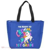 Im Ready To Crush 1st Grade Unicorn Back To School Tote Bag thumb 0