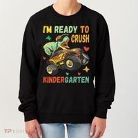 I'm Ready To Crush Kindergarten Dinosaur Back To School Women's Sweatshirt thumb 0