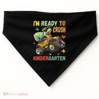 I'm Ready To Crush Kindergarten Dinosaur Back To School USA-Made Doggie Bandana thumb 0