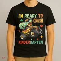 I'm Ready To Crush Kindergarten Dinosaur Back To School T-Shirt thumb 3