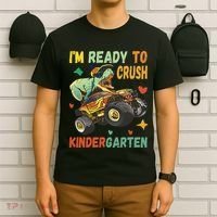 I'm Ready To Crush Kindergarten Dinosaur Back To School T-Shirt thumb 6