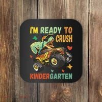 I'm Ready To Crush Kindergarten Dinosaur Back To School Coaster thumb 0