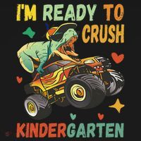I'm Ready To Crush Kindergarten Dinosaur Back To School Women's Hoodie thumb 2