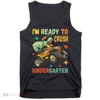 I'm Ready To Crush Kindergarten Dinosaur Back To School Tank Top thumb 0
