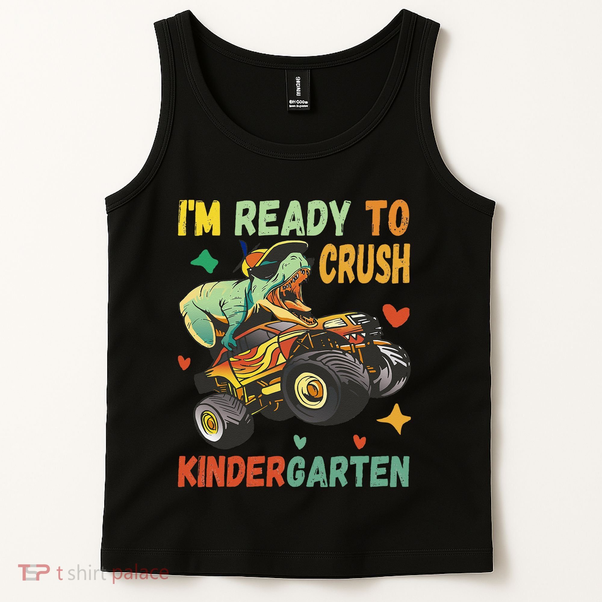 I'm Ready To Crush Kindergarten Dinosaur Back To School Tank Top