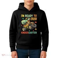 I'm Ready To Crush Kindergarten Dinosaur Back To School Kids Hoodie thumb 4