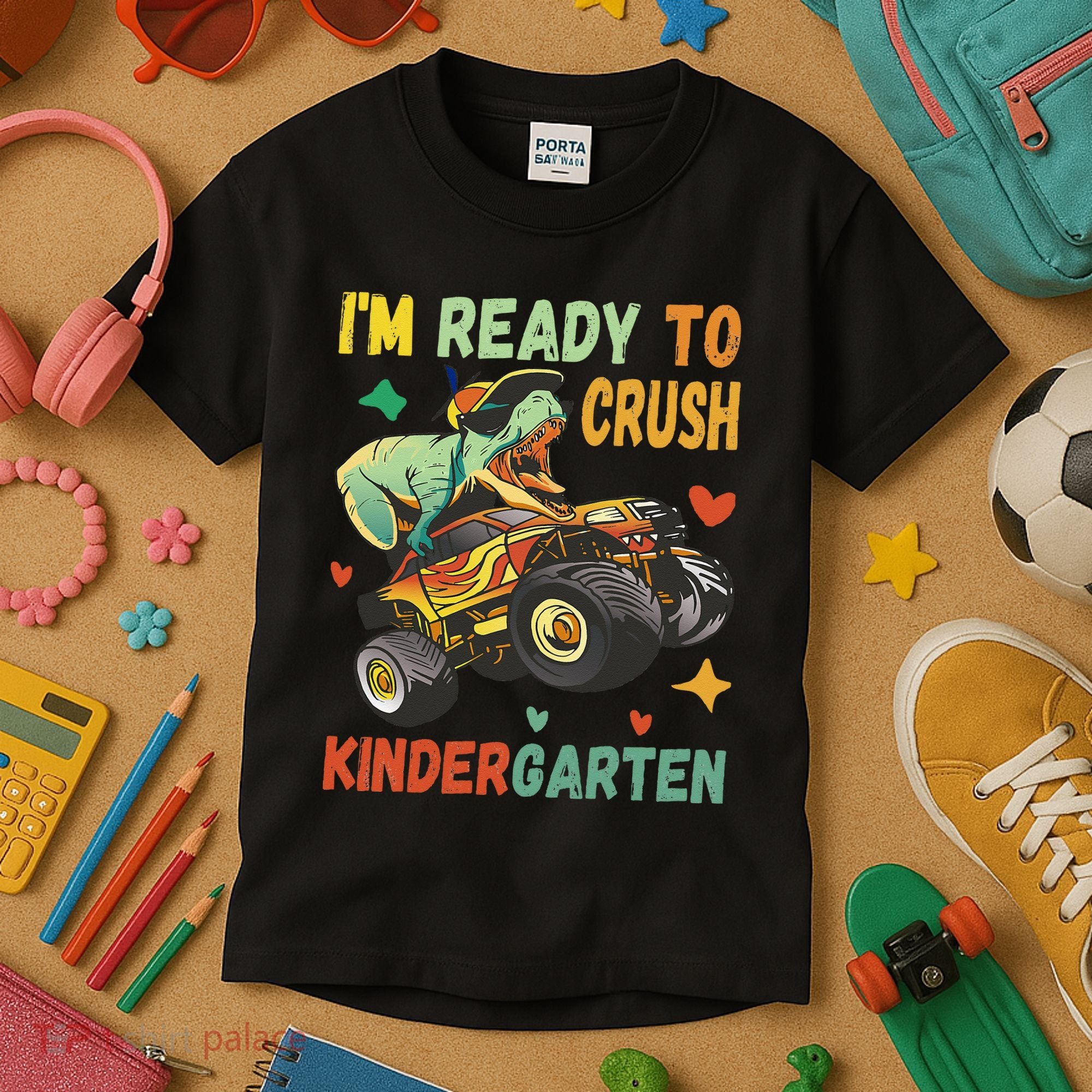 I'm Ready To Crush Kindergarten Dinosaur Back To School Kids T-Shirt