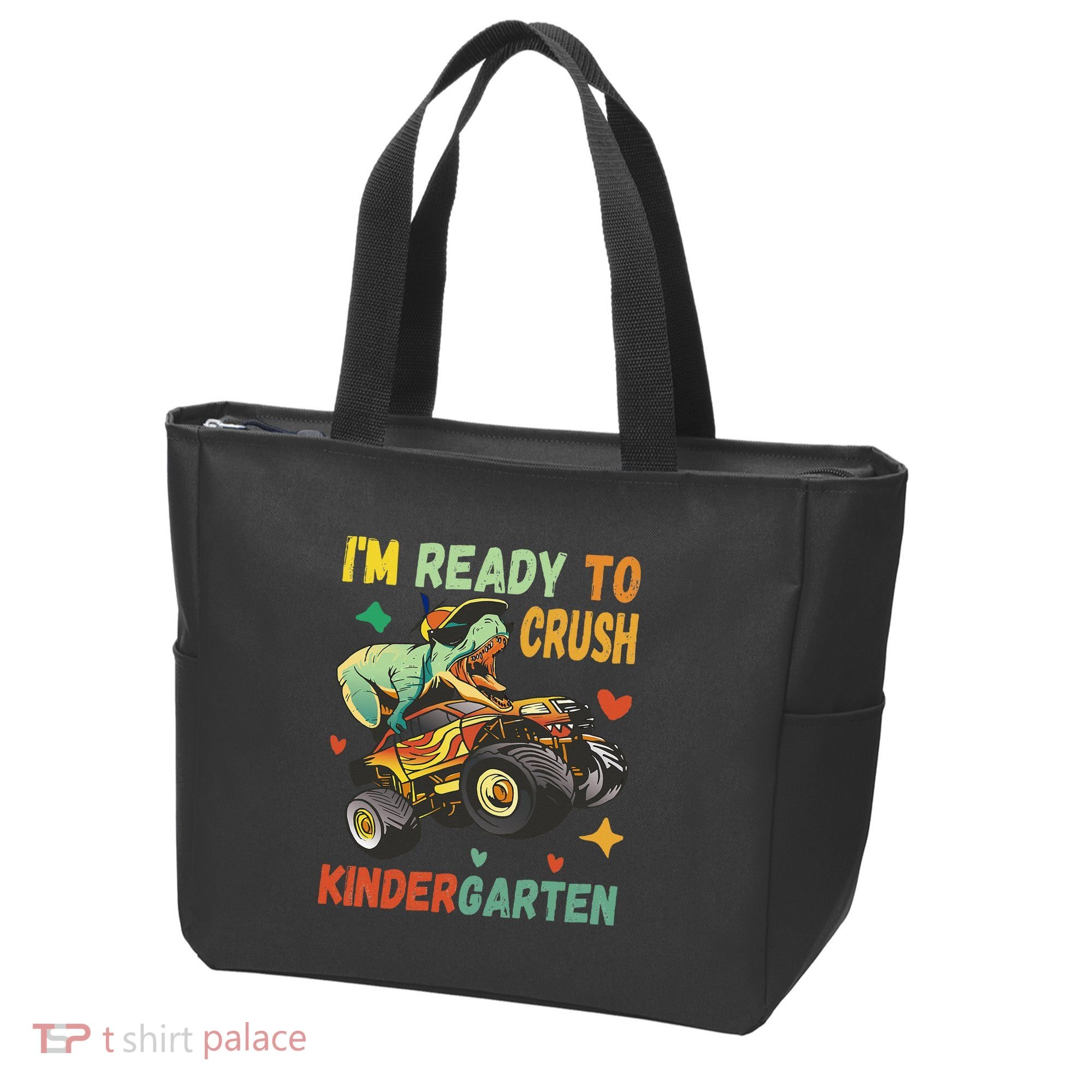 I'm Ready To Crush Kindergarten Dinosaur Back To School Tote Bag