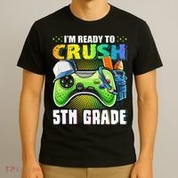 I'm Ready to Crush 5th Grade Back to School Video Game T-Shirt thumb 3