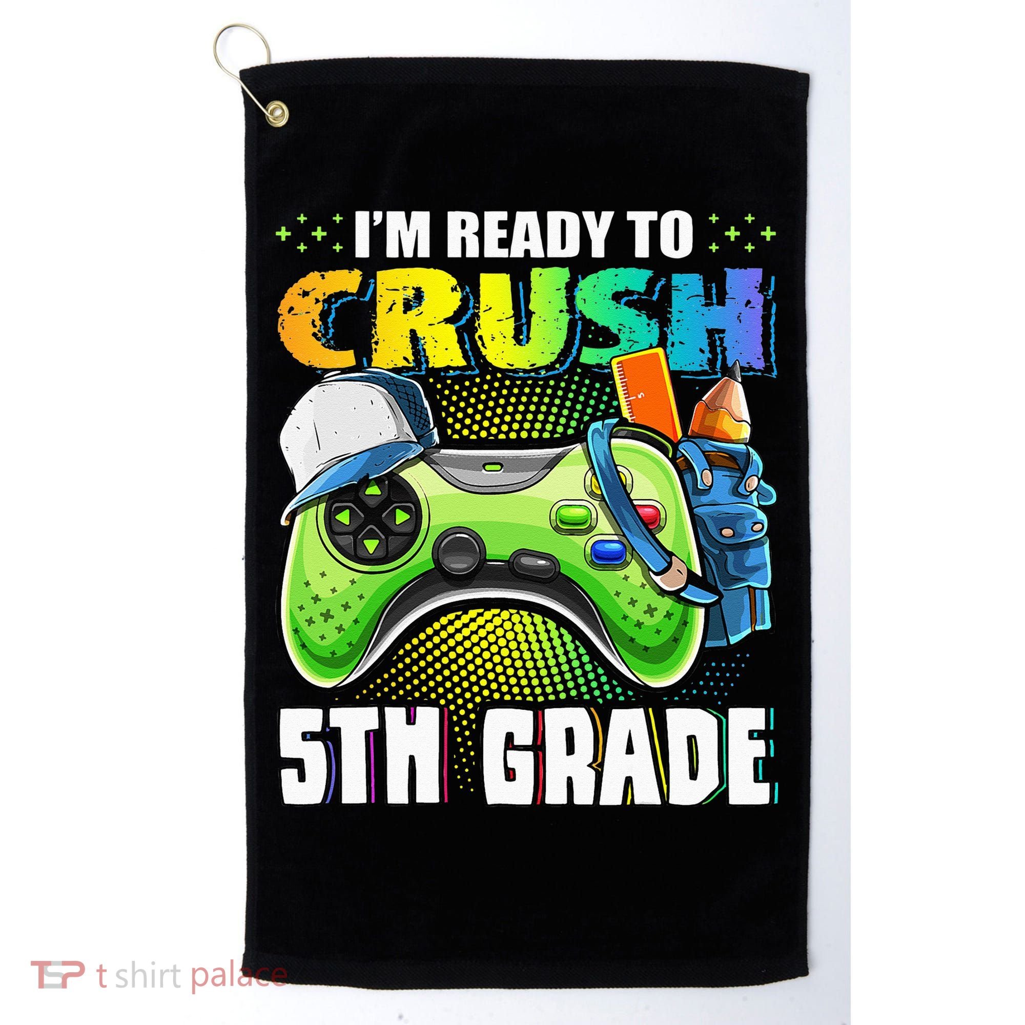 I'm Ready to Crush 5th Grade Back to School Video Game Golf Towel