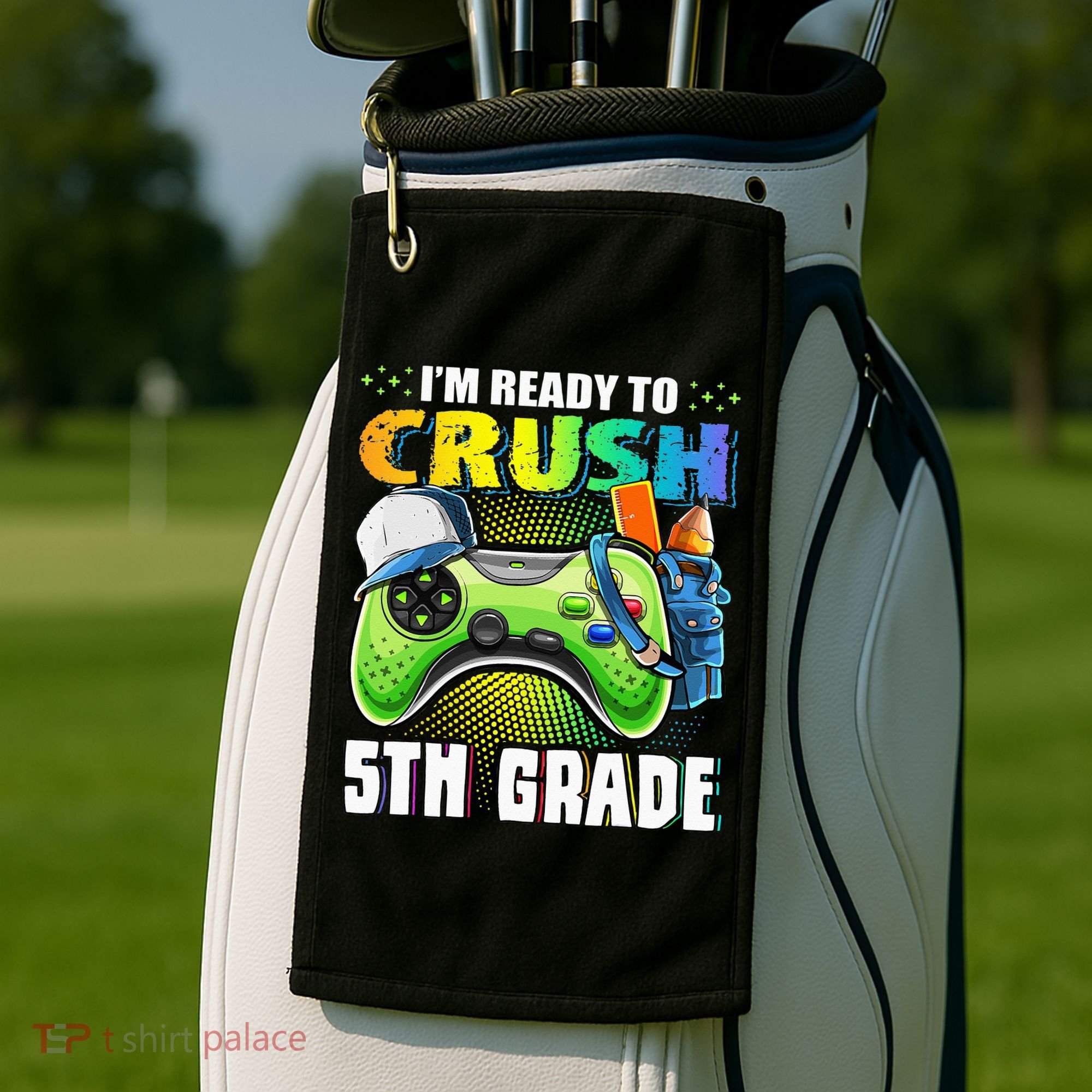I'm Ready to Crush 5th Grade Back to School Video Game Golf Towel