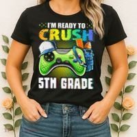 I'm Ready to Crush 5th Grade Back to School Video Game Women's T-Shirt thumb 2