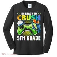 I'm Ready to Crush 5th Grade Back to School Video Game Kids Long Sleeve Shirt thumb 0