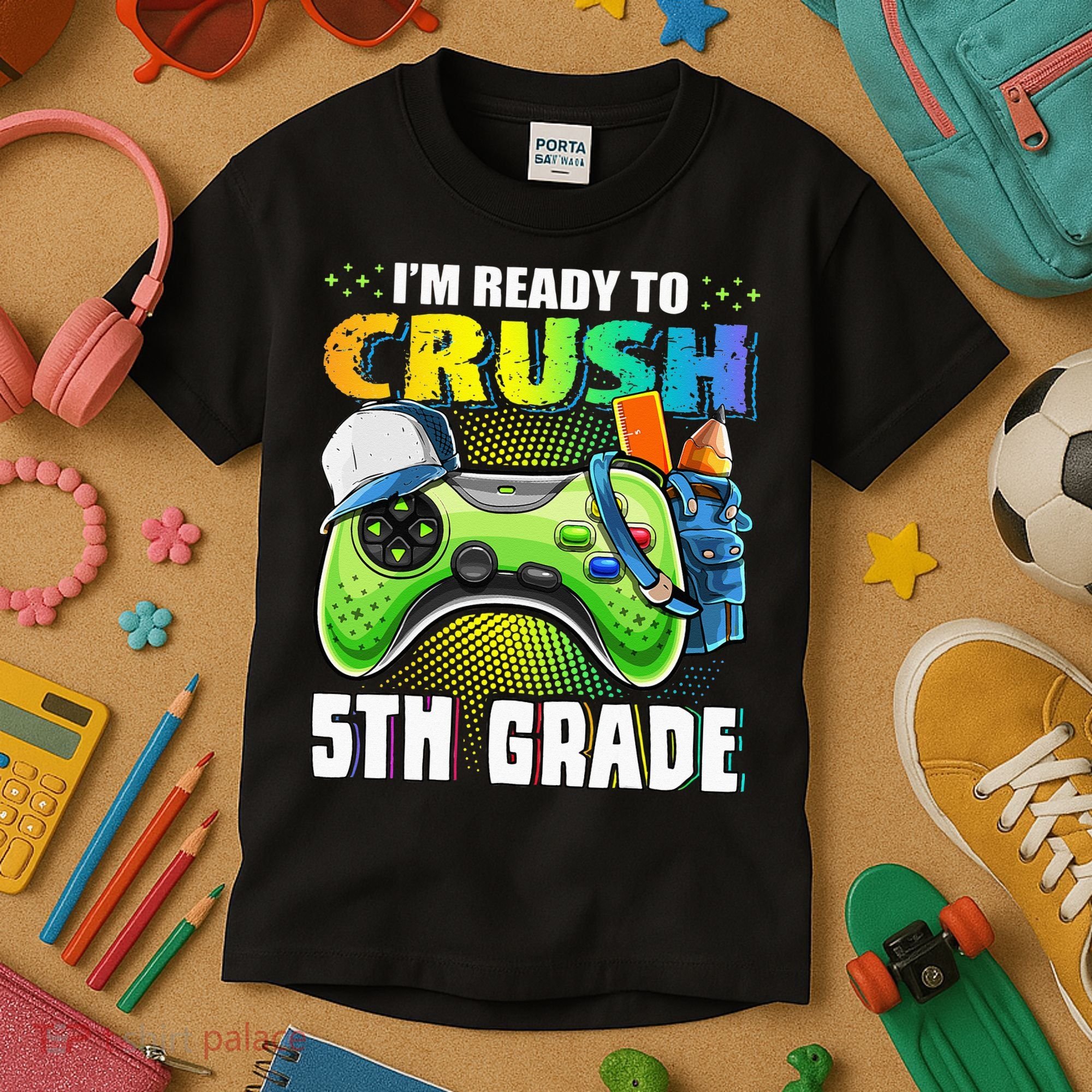 I'm Ready to Crush 5th Grade Back to School Video Game Kids T-Shirt
