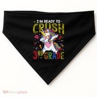 Im Ready To Crush 3Rd Grade Dabbing Unicorn Third Grade Gift USA-Made Doggie Bandana thumb 0