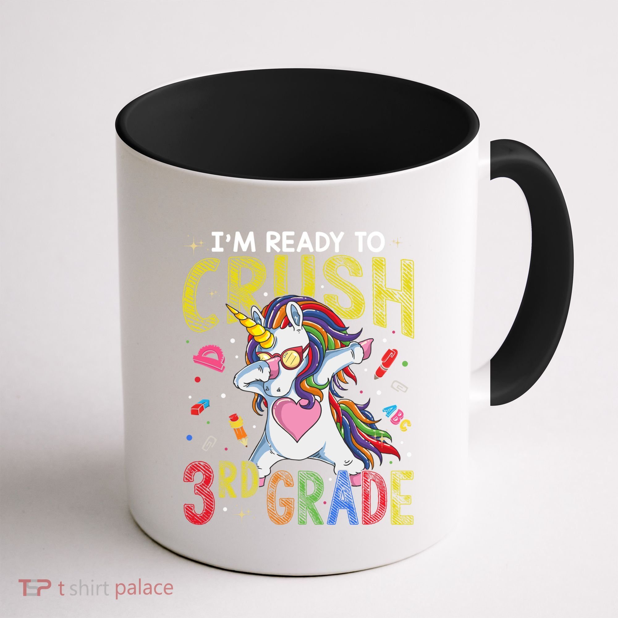Im Ready To Crush 3Rd Grade Dabbing Unicorn Third Grade Gift Coffee Mug
