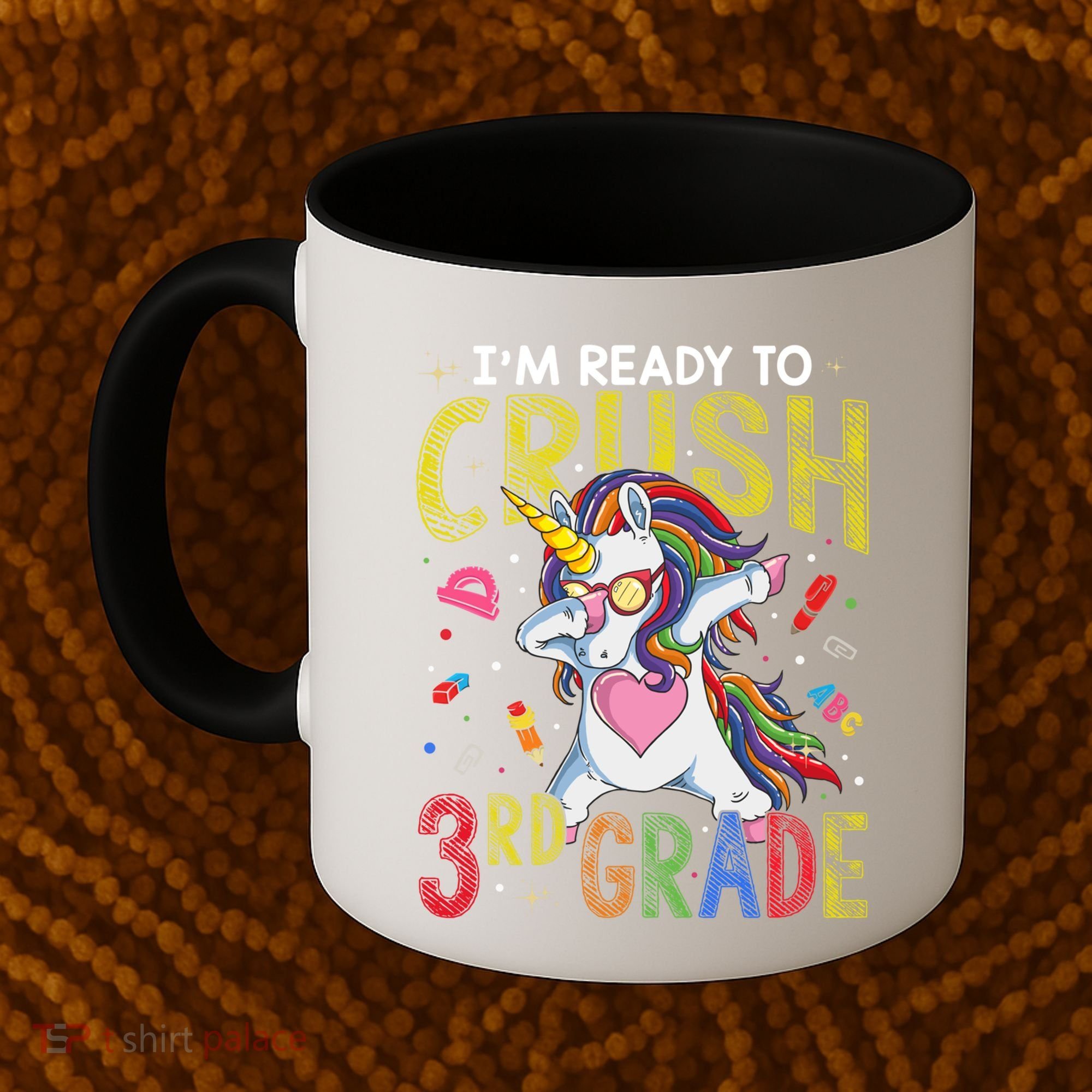 Im Ready To Crush 3Rd Grade Dabbing Unicorn Third Grade Gift Coffee Mug