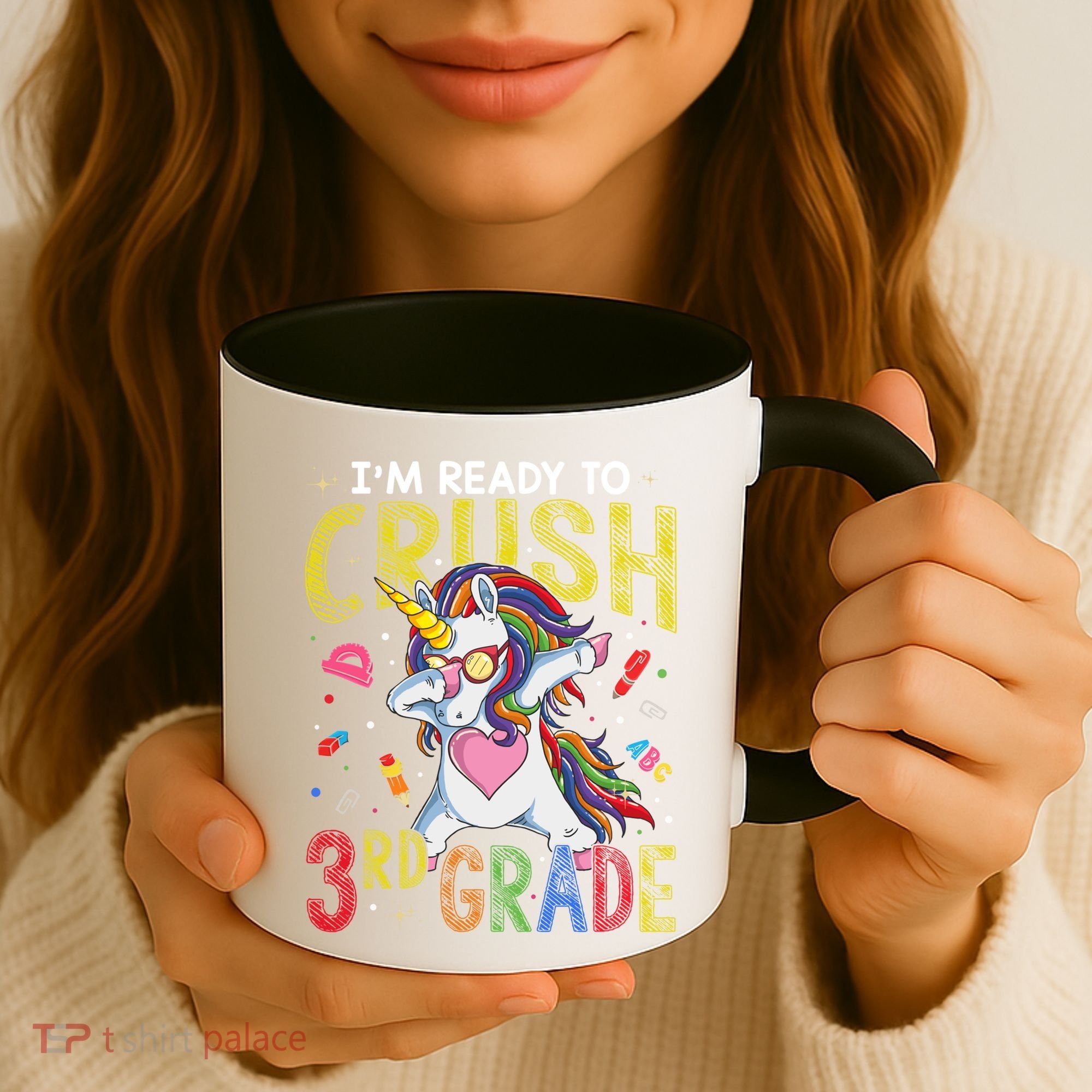 Im Ready To Crush 3Rd Grade Dabbing Unicorn Third Grade Gift Coffee Mug