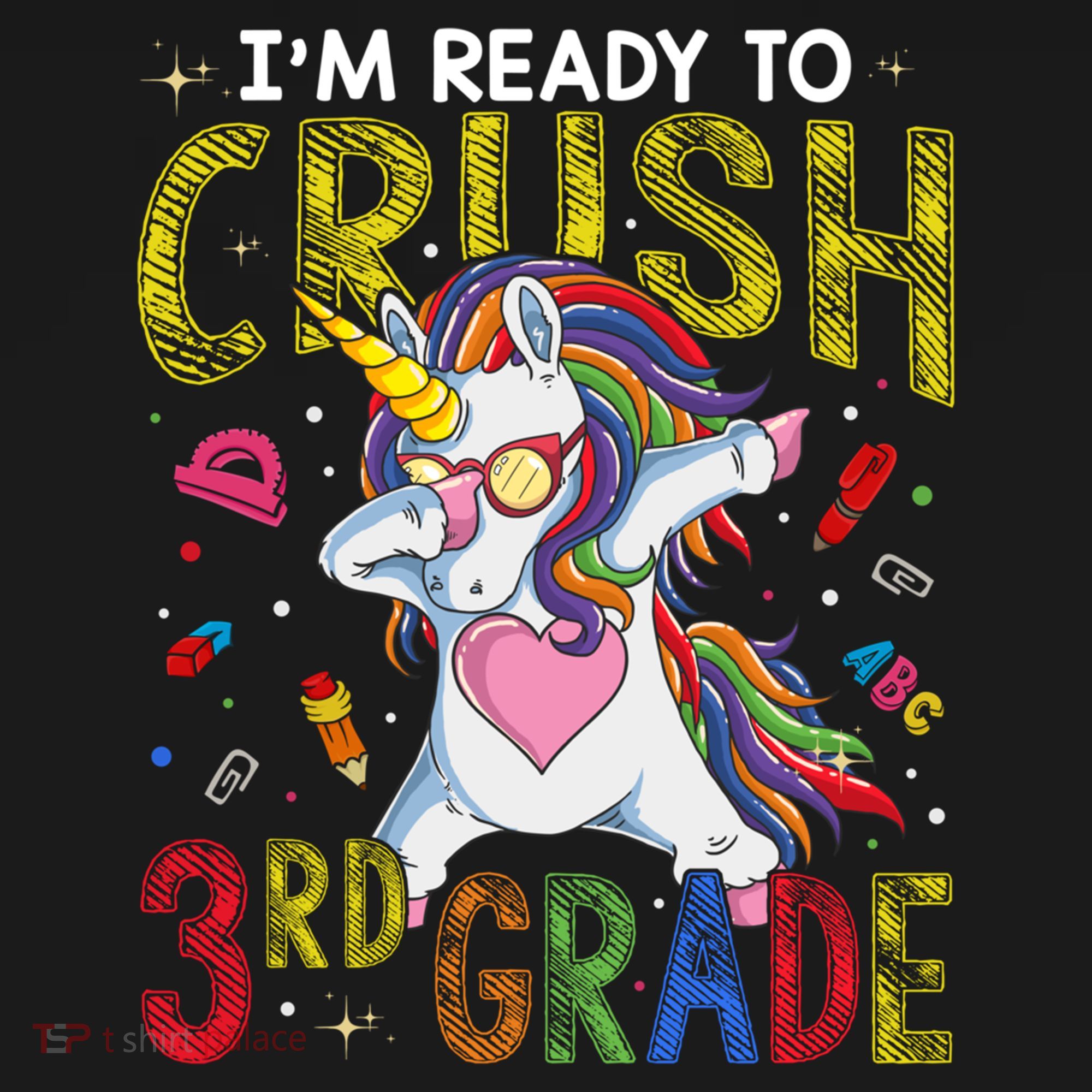 Im Ready To Crush 3Rd Grade Dabbing Unicorn Third Grade Gift Pajama Set