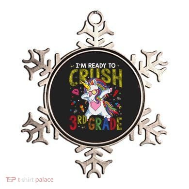 Im Ready To Crush 3Rd Grade Dabbing Unicorn Third Grade Gift Ornament