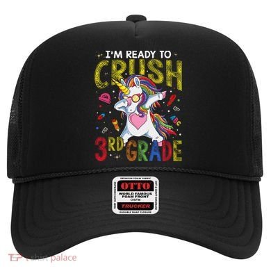 Im Ready To Crush 3Rd Grade Dabbing Unicorn Third Grade Gift Hat