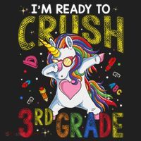 Im Ready To Crush 3Rd Grade Dabbing Unicorn Third Grade Gift Hat thumb 2