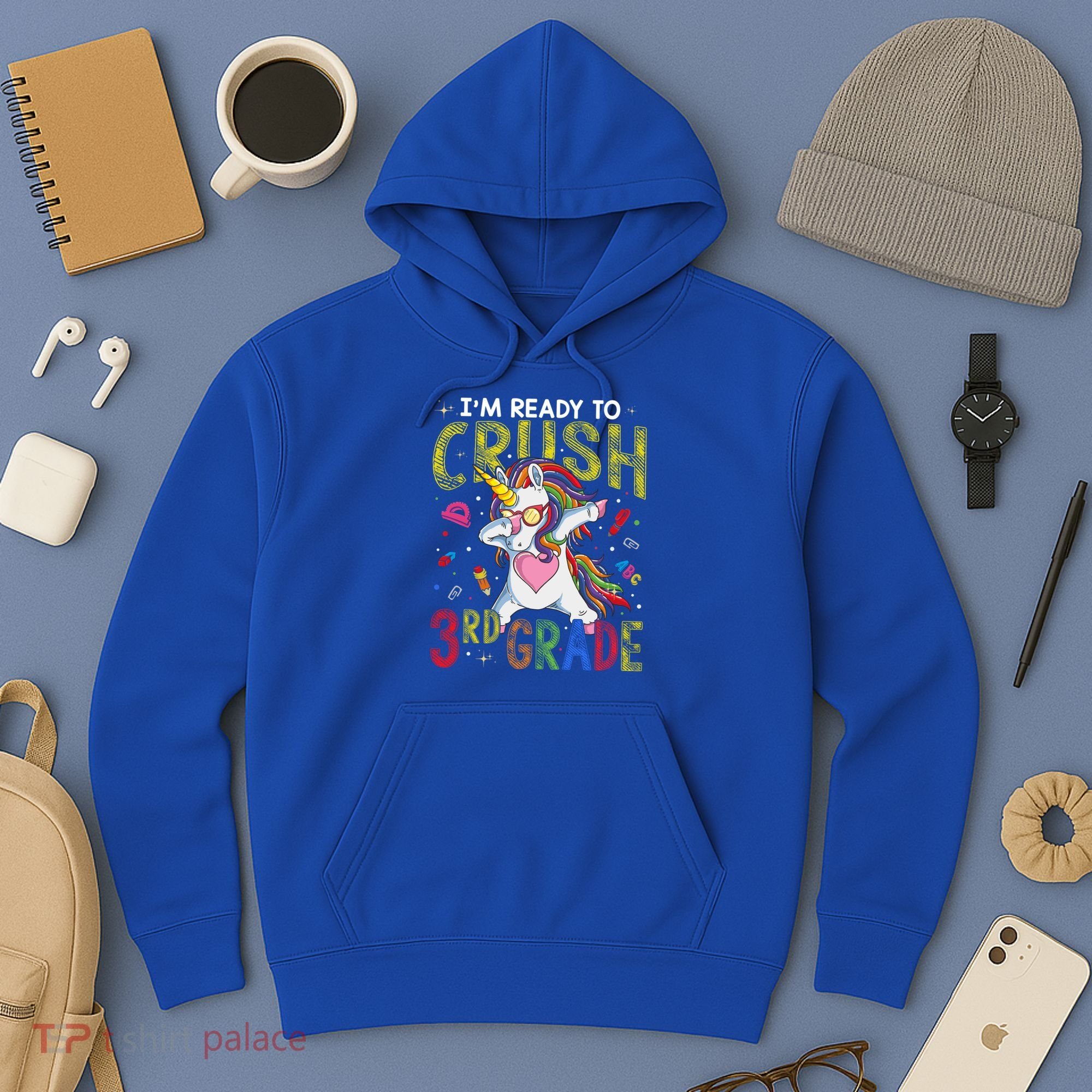 Im Ready To Crush 3Rd Grade Dabbing Unicorn Third Grade Gift Hoodie