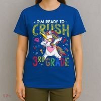 Im Ready To Crush 3Rd Grade Dabbing Unicorn Third Grade Gift T-Shirt thumb 4