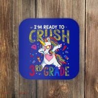 Im Ready To Crush 3Rd Grade Dabbing Unicorn Third Grade Gift Coaster thumb 0