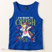 Im Ready To Crush 3Rd Grade Dabbing Unicorn Third Grade Gift Tank Top thumb 2
