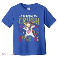Im Ready To Crush 3Rd Grade Dabbing Unicorn Third Grade Gift Toddler T-Shirt thumb 0
