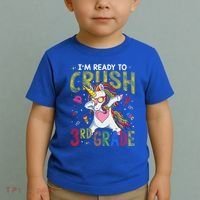 Im Ready To Crush 3Rd Grade Dabbing Unicorn Third Grade Gift Toddler T-Shirt thumb 2