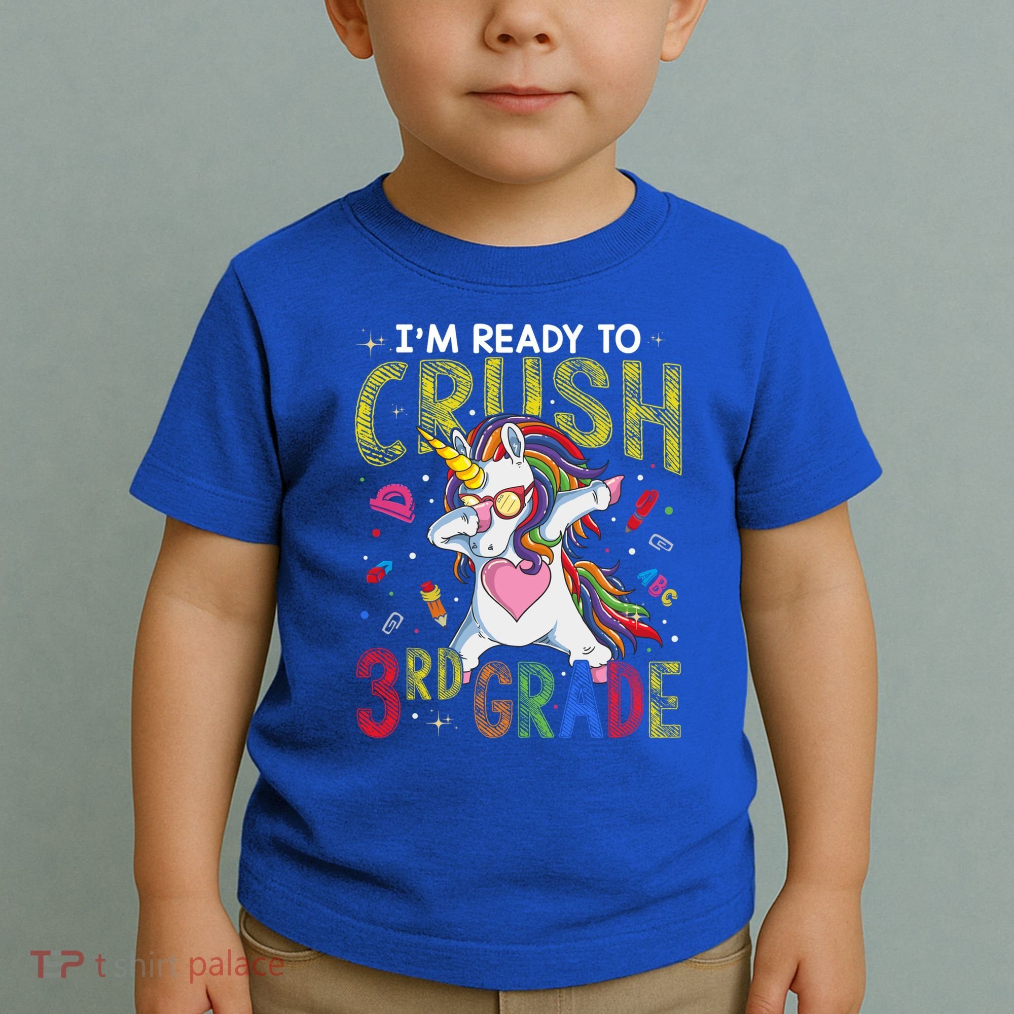 Im Ready To Crush 3Rd Grade Dabbing Unicorn Third Grade Gift Toddler T-Shirt