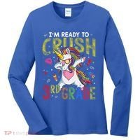 Im Ready To Crush 3Rd Grade Dabbing Unicorn Third Grade Gift Women's Long Sleeve Shirt thumb 0