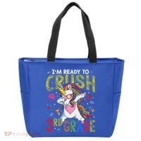 Im Ready To Crush 3Rd Grade Dabbing Unicorn Third Grade Gift Tote Bag thumb 0