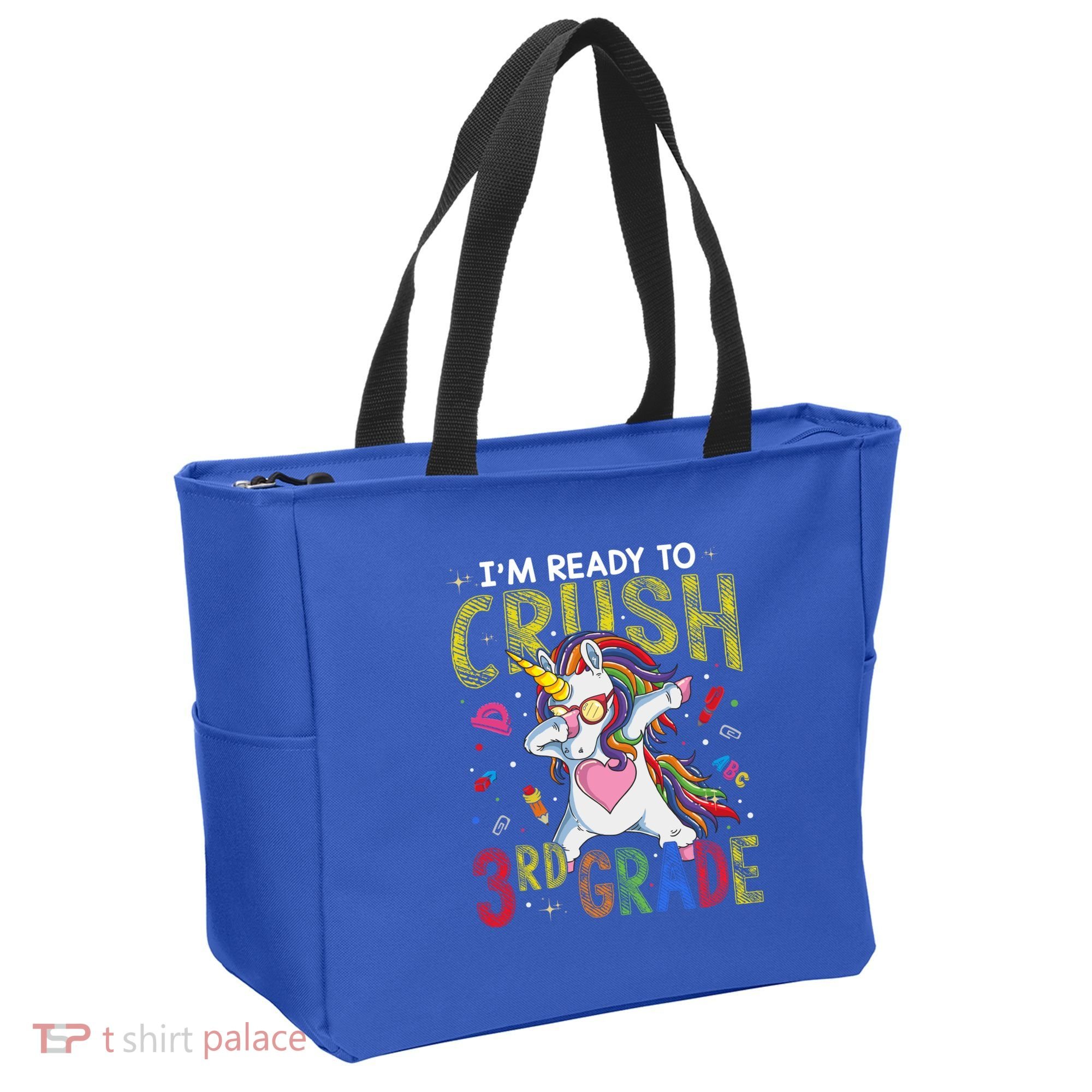 Im Ready To Crush 3Rd Grade Dabbing Unicorn Third Grade Gift Tote Bag
