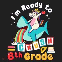 Im Ready To Crush 6Th Grade First Day Of Sixth Grade Cute Gift Women's Sweatshirt thumb 2