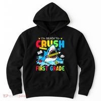 Im Ready To Crush 1st Grade Shark Back To School Hoodie thumb 0