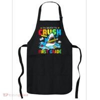 Im Ready To Crush 1st Grade Shark Back To School Apron thumb 0